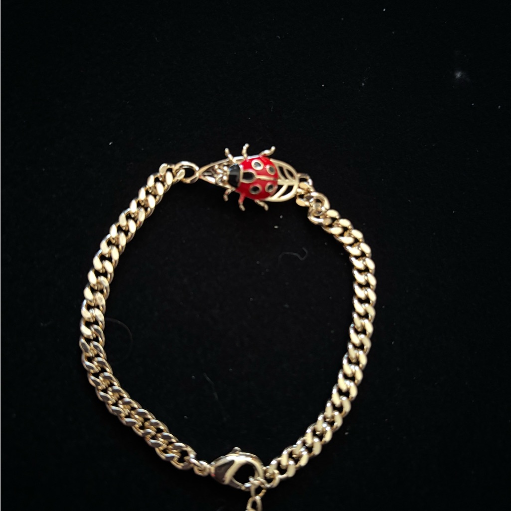 Gold Plated Ladybug Bracelet 14$